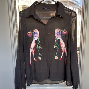 Embellished button up